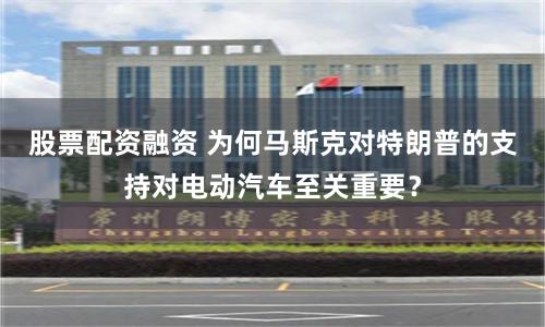 股票配资融资 为何马斯克对特朗普的支持对电动汽车至关重要？