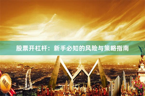 股票开杠杆：新手必知的风险与策略指南